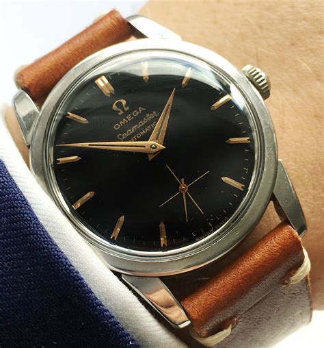 vintage omega seamaster black dial|Omega Seamaster 120 vintage price.